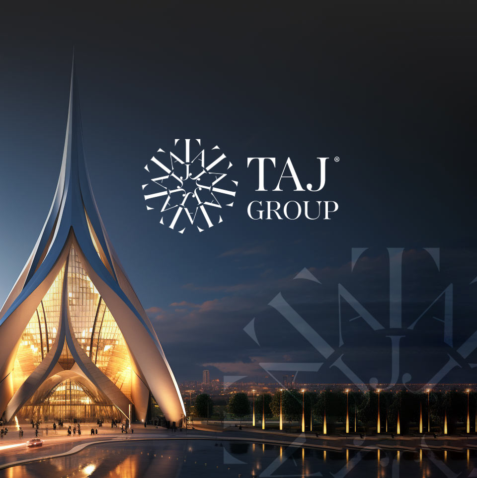 Taj Group Revitalization - Aimstyle rebranding expertise Dubai full branding UX UI design