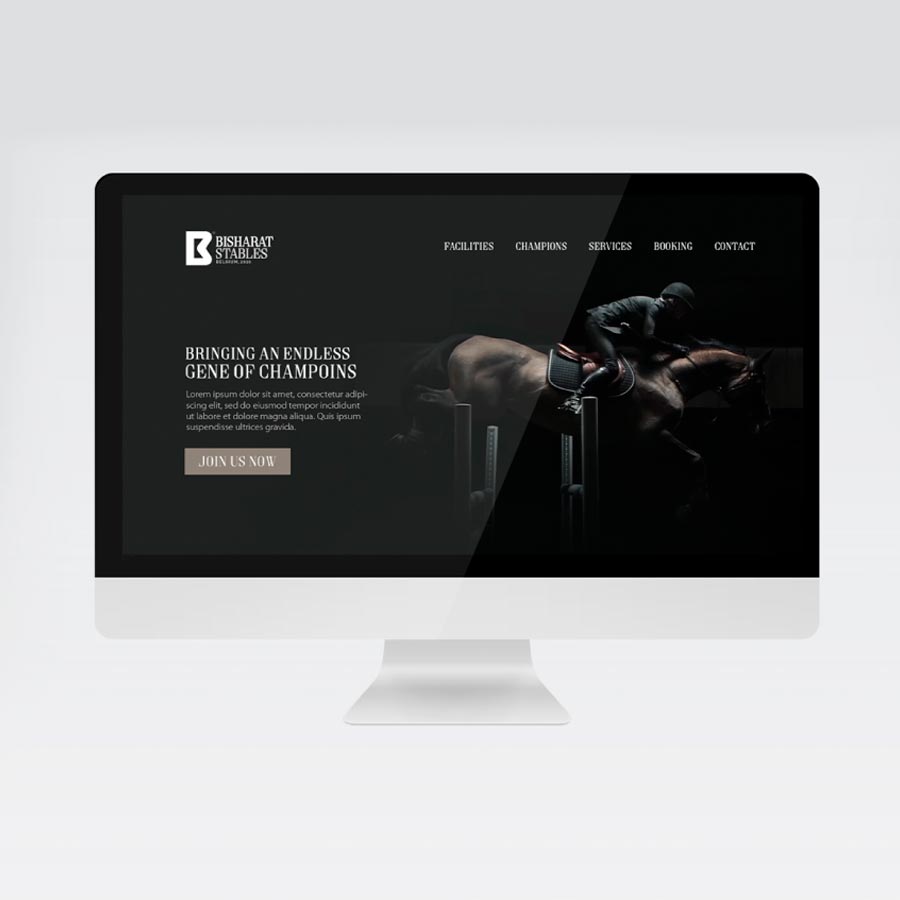 Aimstyle has designed an exclusive brand identity for Bisharat Stables in Belgium. - Aimstyle portfolio project